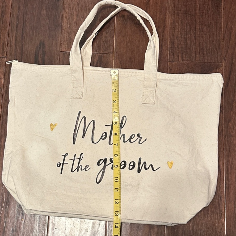 Cream Tote Bag with 'Mother of the Groom' Print - one size - Picture 3 of 8